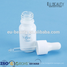 Botella de cuentagotas de vidrio blanco de 30ml